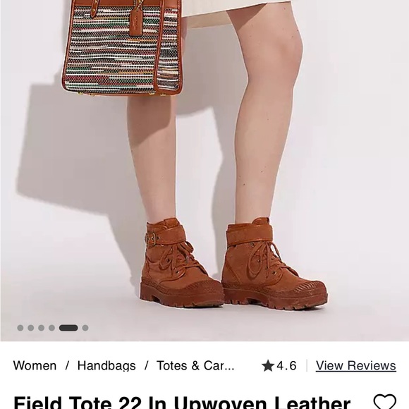 Coach Field Tote 22 in Upwoven Leather - Picture 11 of 11